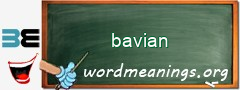 WordMeaning blackboard for bavian